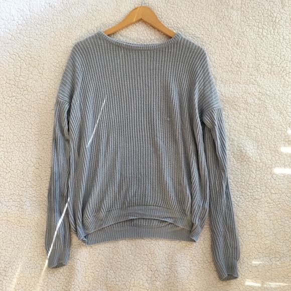 Brandy Melville Sweaters - Brandy Melville baby blue knit Ollie sweater